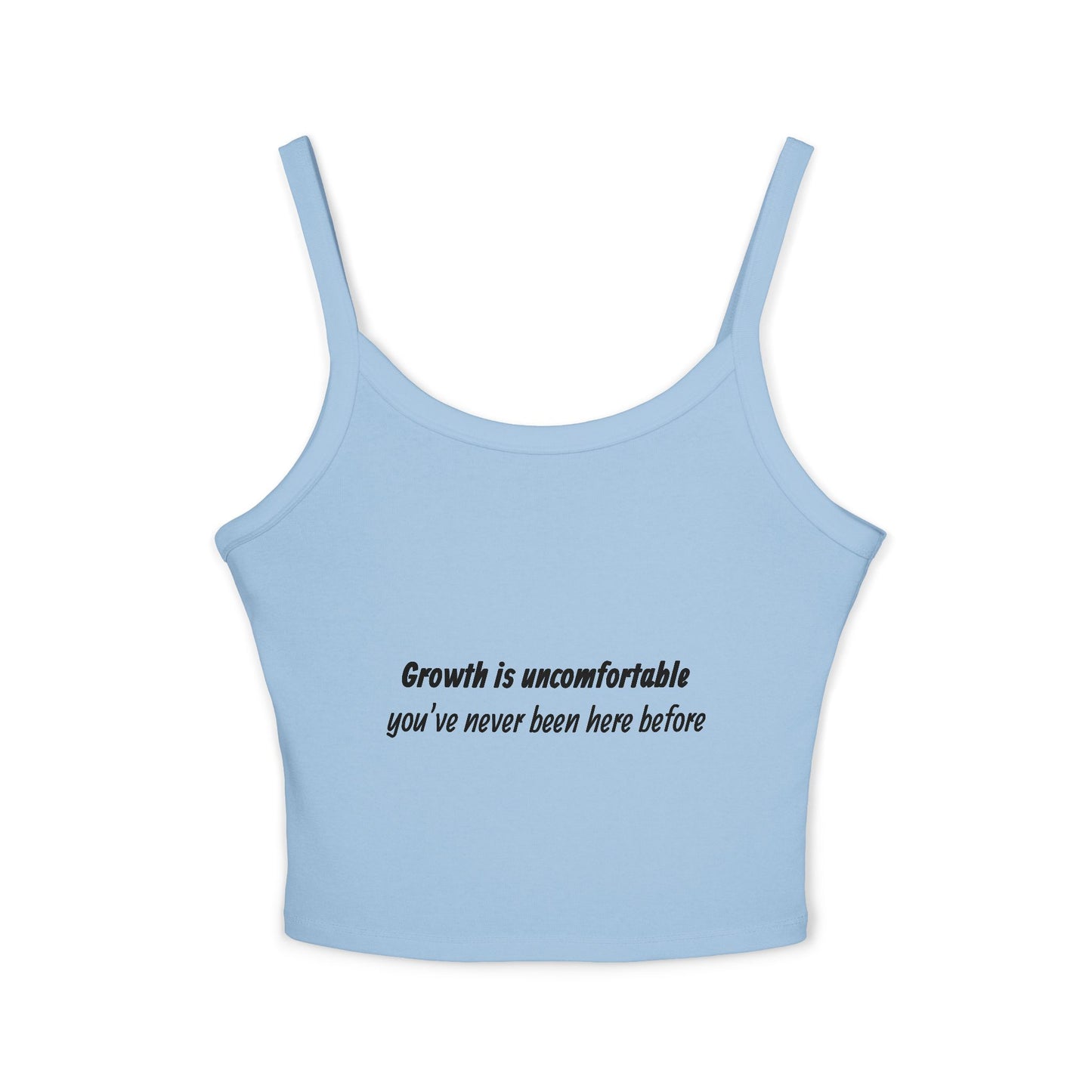 Women's Spaghetti Strap Tank Top — Minimal White Cropped Cami