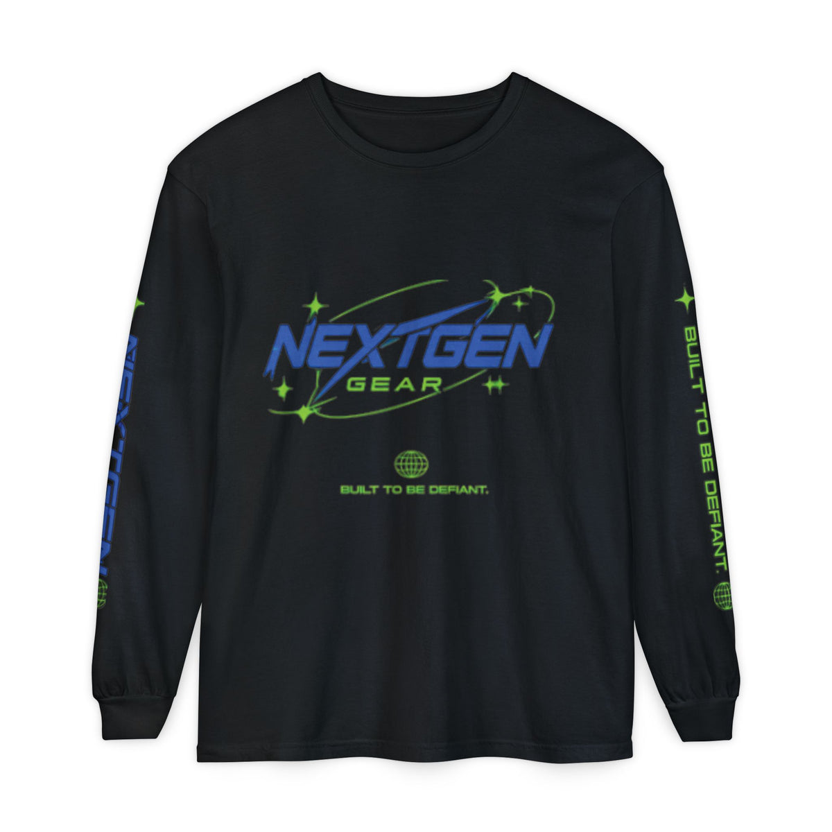 NextGen Gear Long Sleeve T-Shirt — Futuristic Tech Graphic