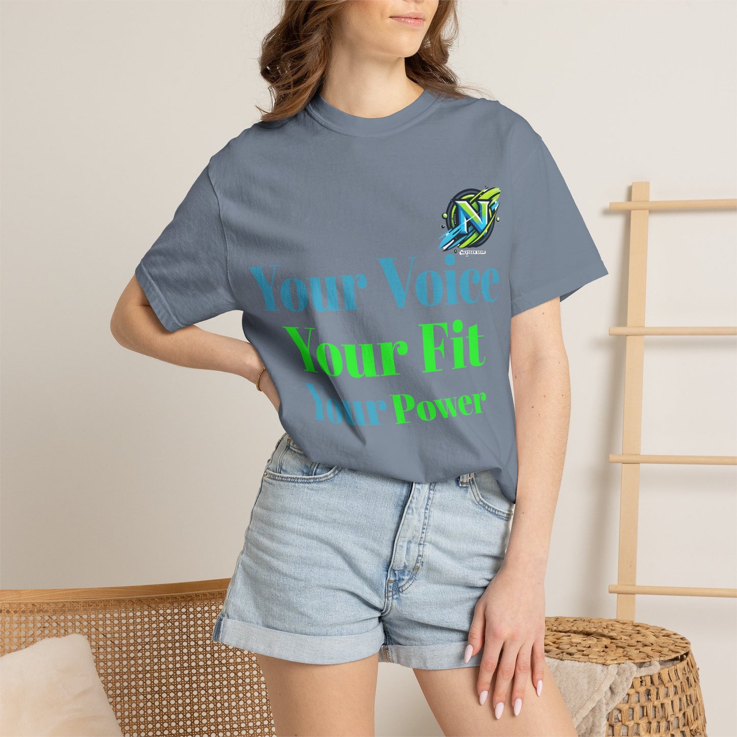 T-Shirt — “Your Voice Your Fit Your Power” Motivational Fitness Tee