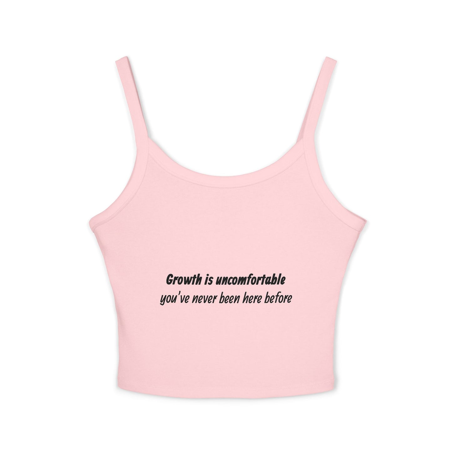 Women's Spaghetti Strap Tank Top — Minimal White Cropped Cami