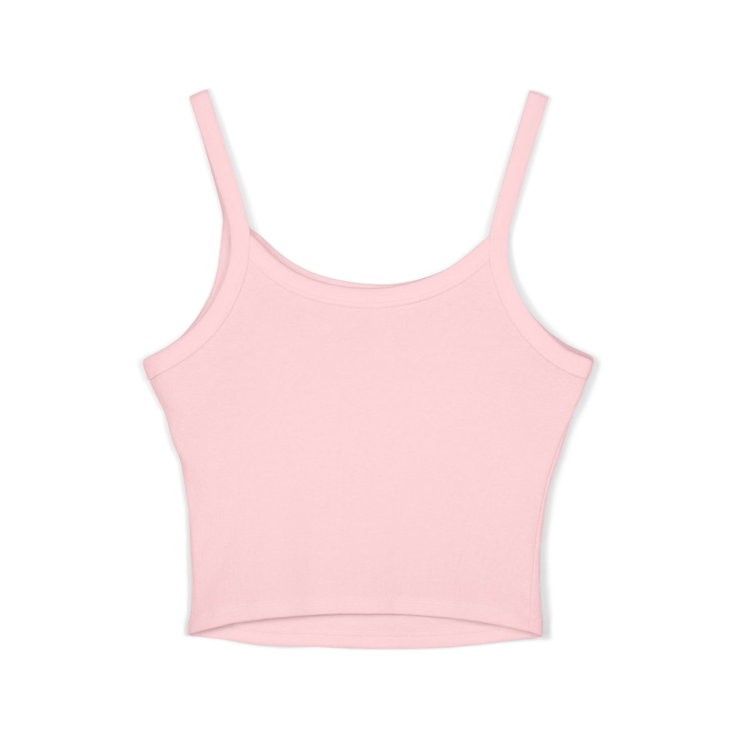 Women's Spaghetti Strap Tank Top — Minimal White Cropped Cami