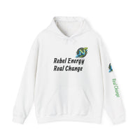 Rebel Energy Real Change Hoodie — Eco Activist Graphic Hoodie