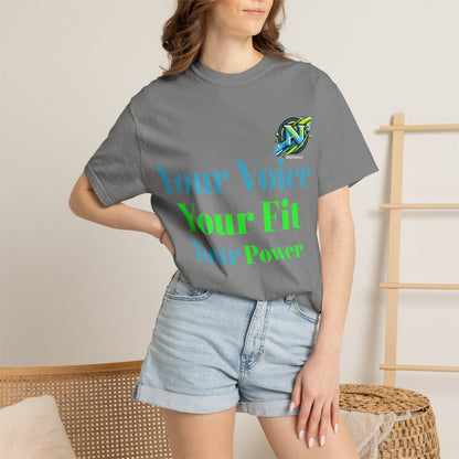 T-Shirt — “Your Voice Your Fit Your Power” Motivational Fitness Tee