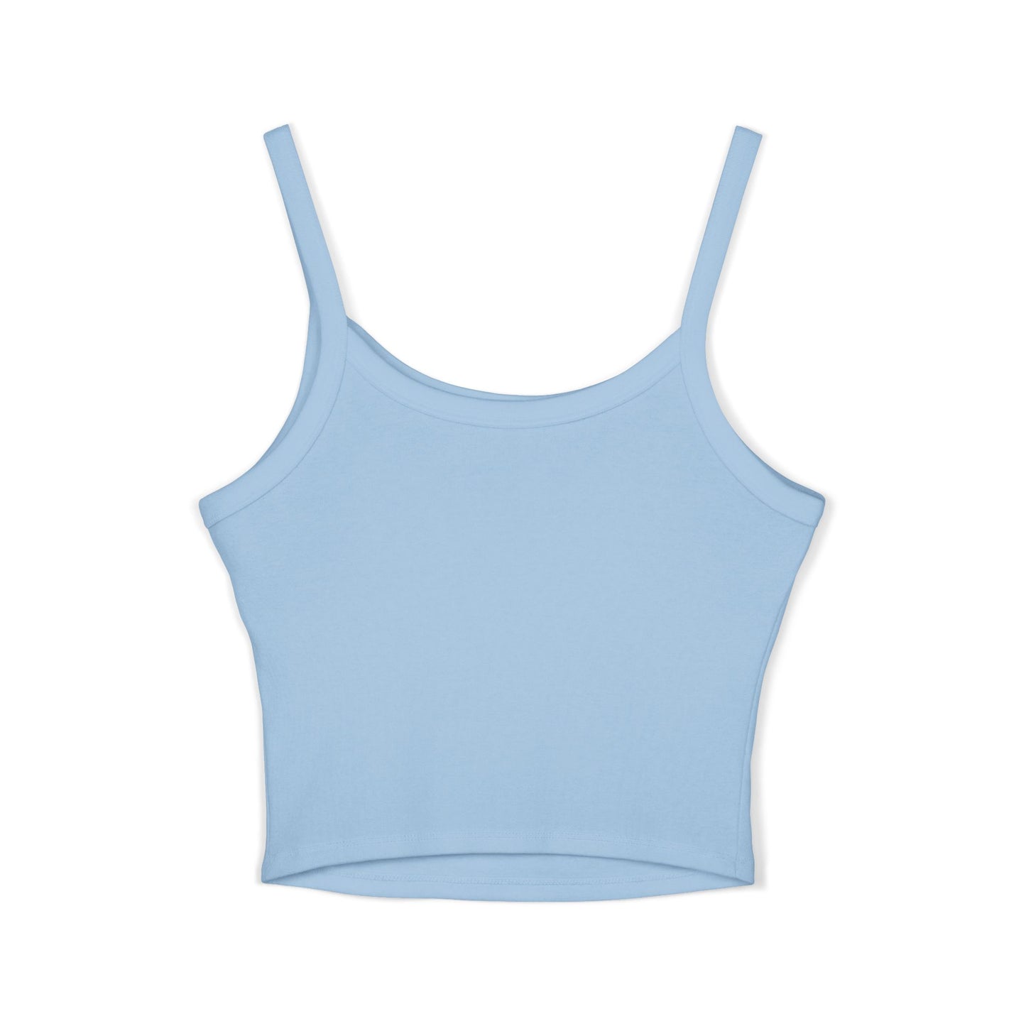 Women's Spaghetti Strap Tank Top — Minimal White Cropped Cami