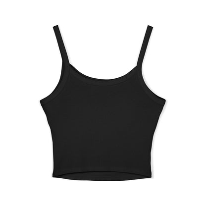 Women's Spaghetti Strap Tank Top — Minimal White Cropped Cami